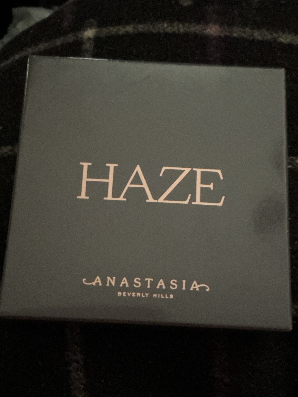 Anastasia Haze Eyeshadow Palette - Black and Rose Gold Text
